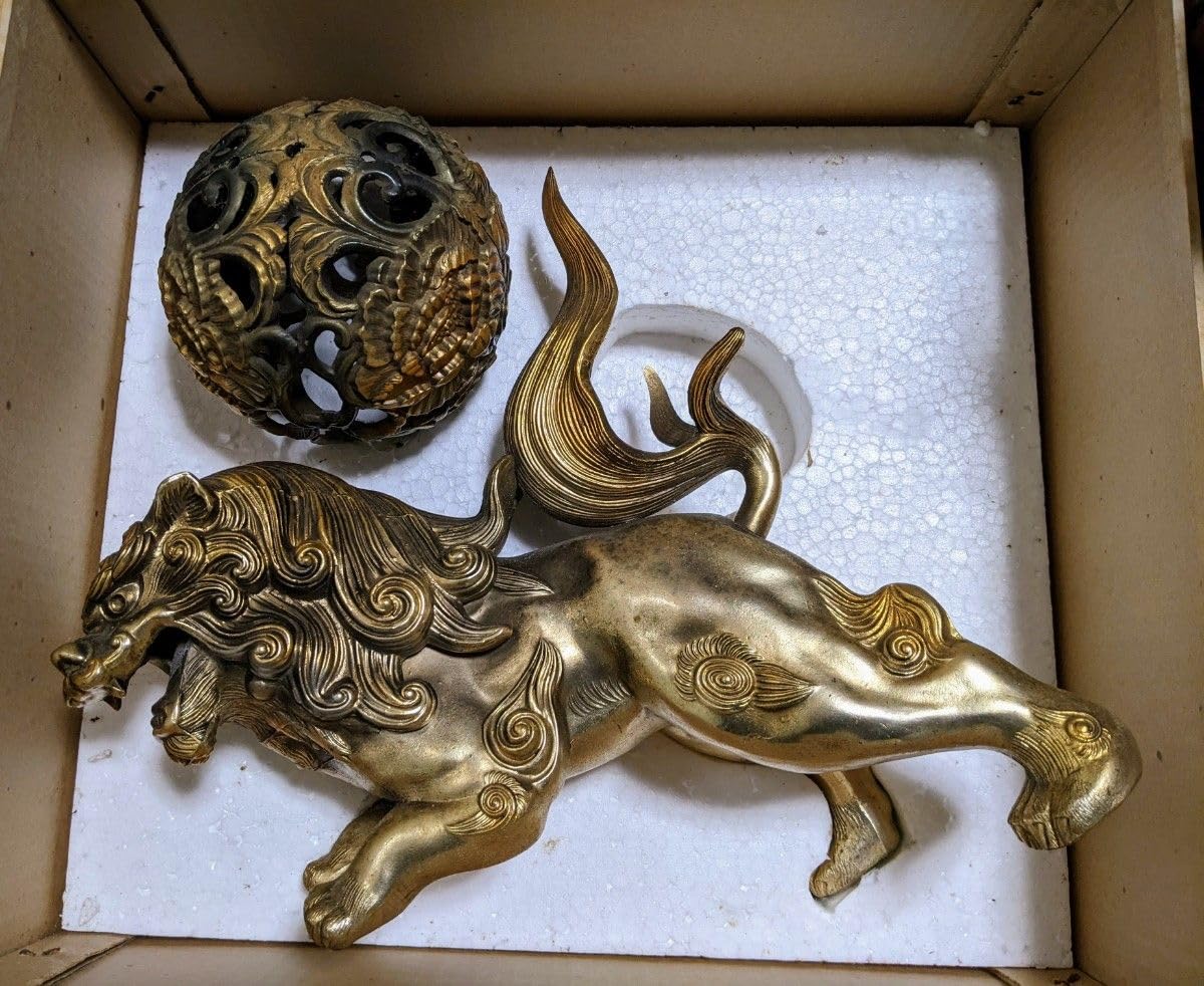 木製木彫り虎獅子彫刻置物オブジェ縁起物 木製木彫り虎獅子彫刻置物オブジェ縁起物